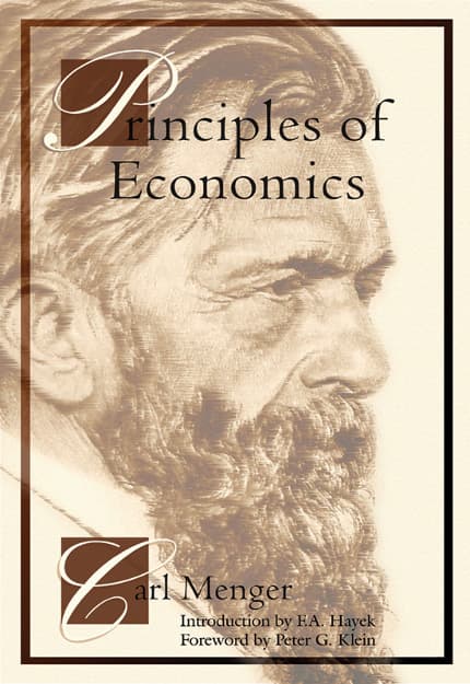 Cover of Principles of Economics by Carl Menger